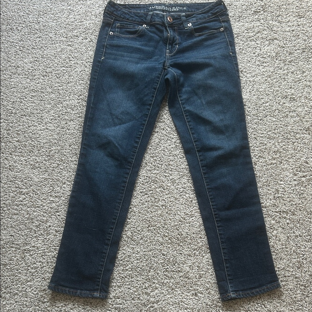 American Eagle Outfitters Dark Blue Skinny Stretch Jeans